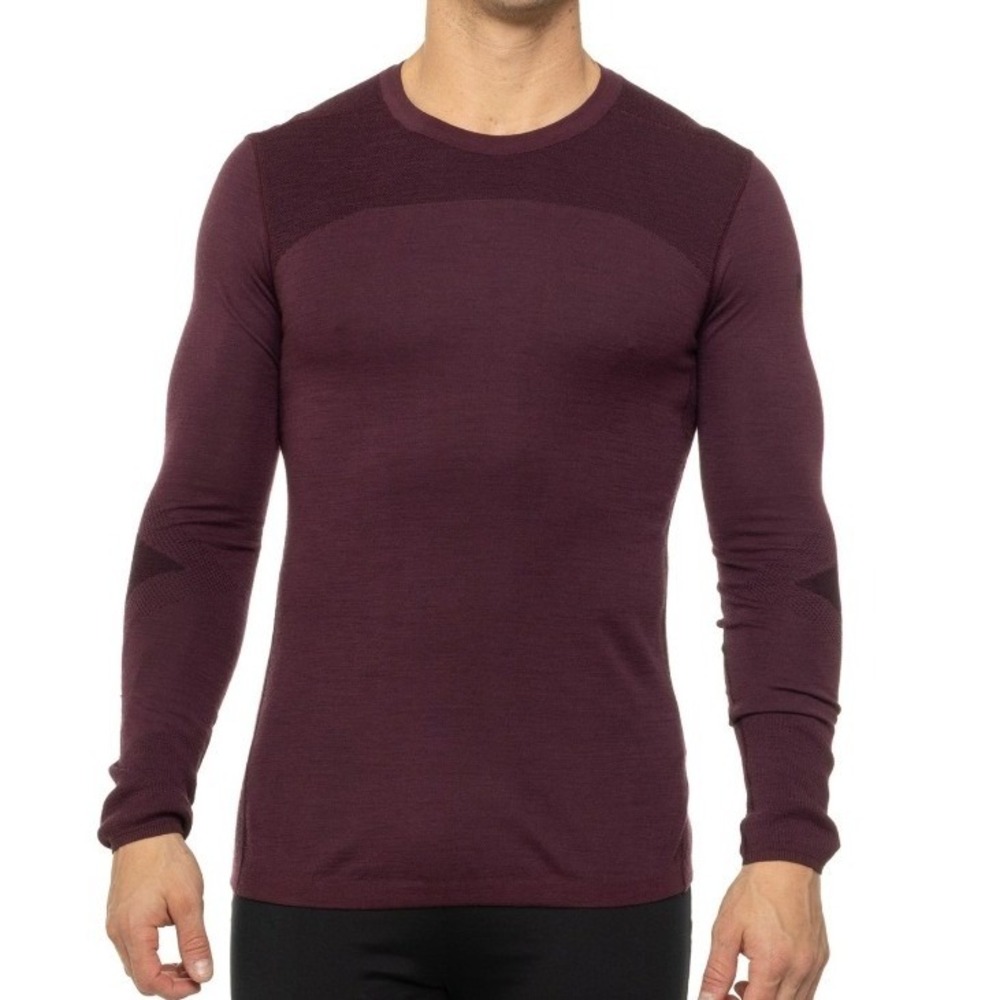 Smartwool Men's XL Red Intraknit Merino 200 Base Layer Long Sleeve Top Casual